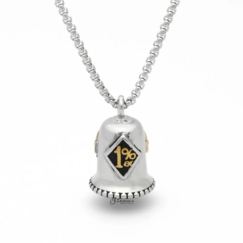 1% ER Stainless Steel Bell Pendant - Gold