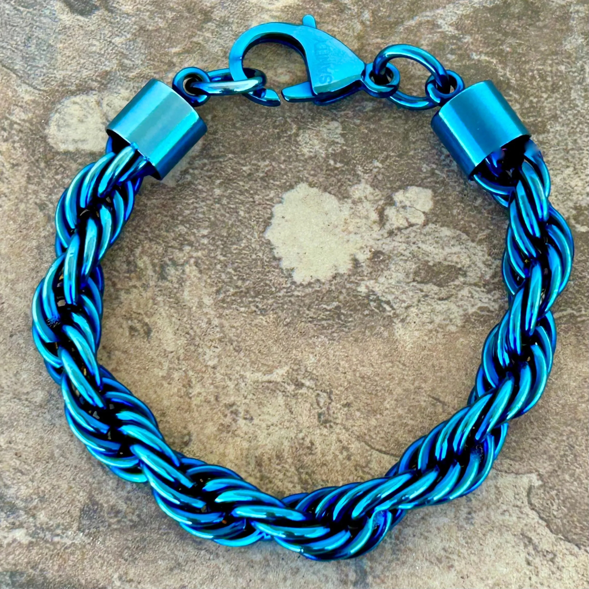 10MM Rope Chain Bracelet- Blue - B64