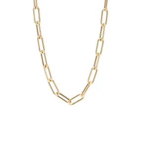 14k Gold Large Paperclip Chain Necklace