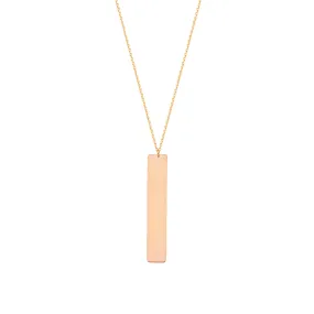 14K VERTICAL BAR NECKLACE