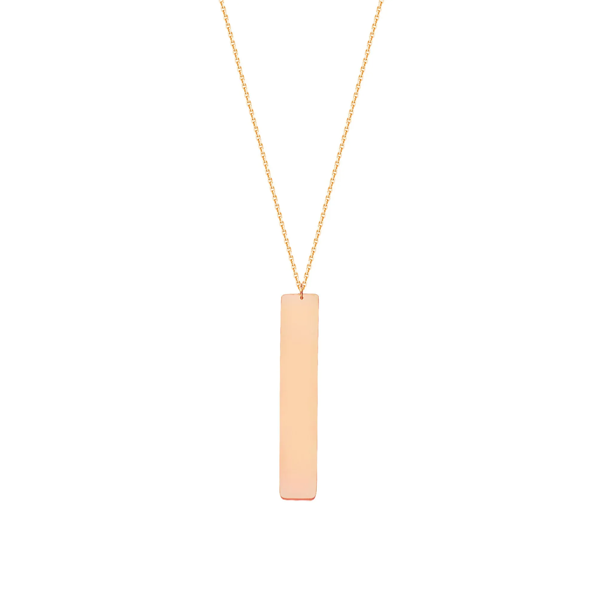 14K VERTICAL BAR NECKLACE