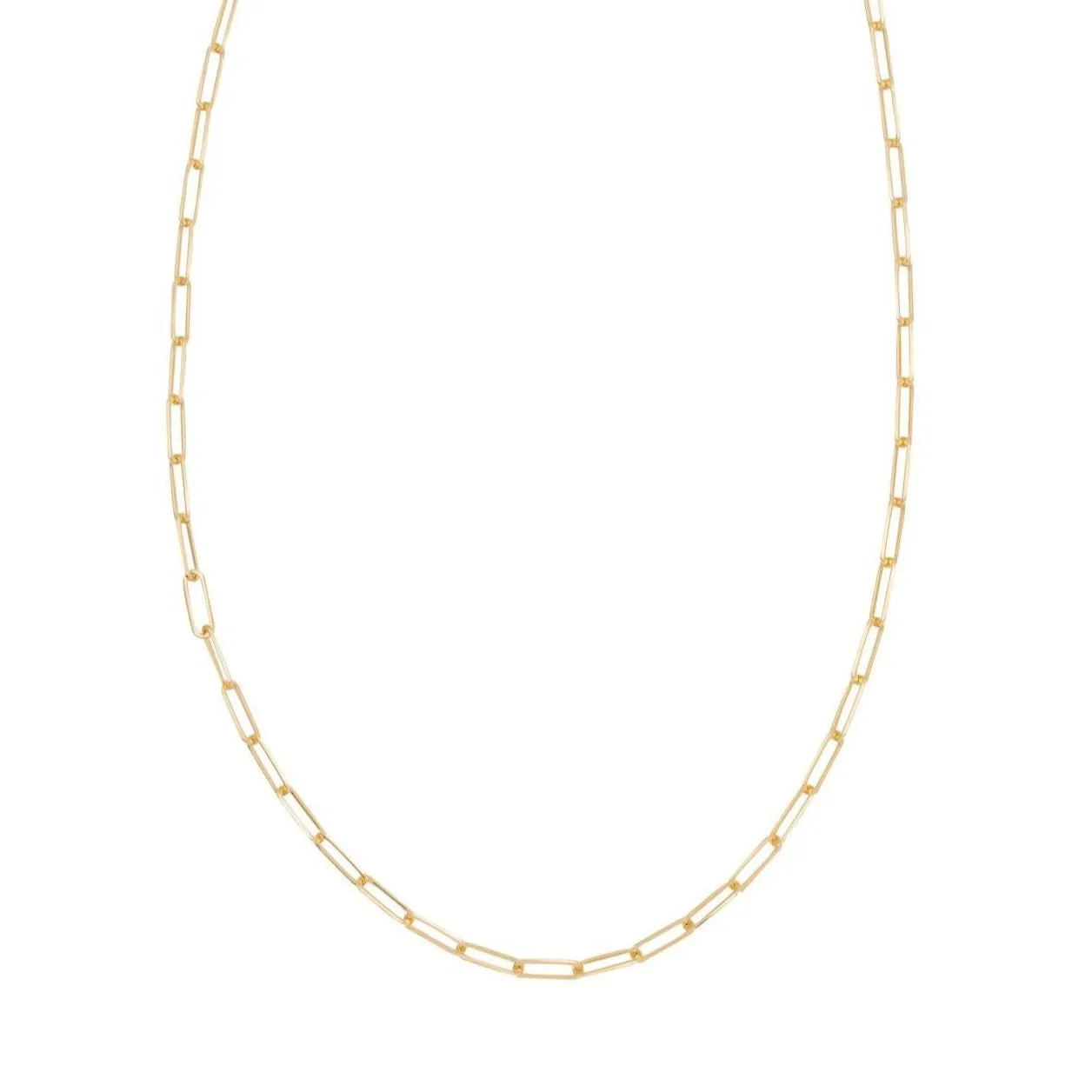 18K Medium Staple Link Chain