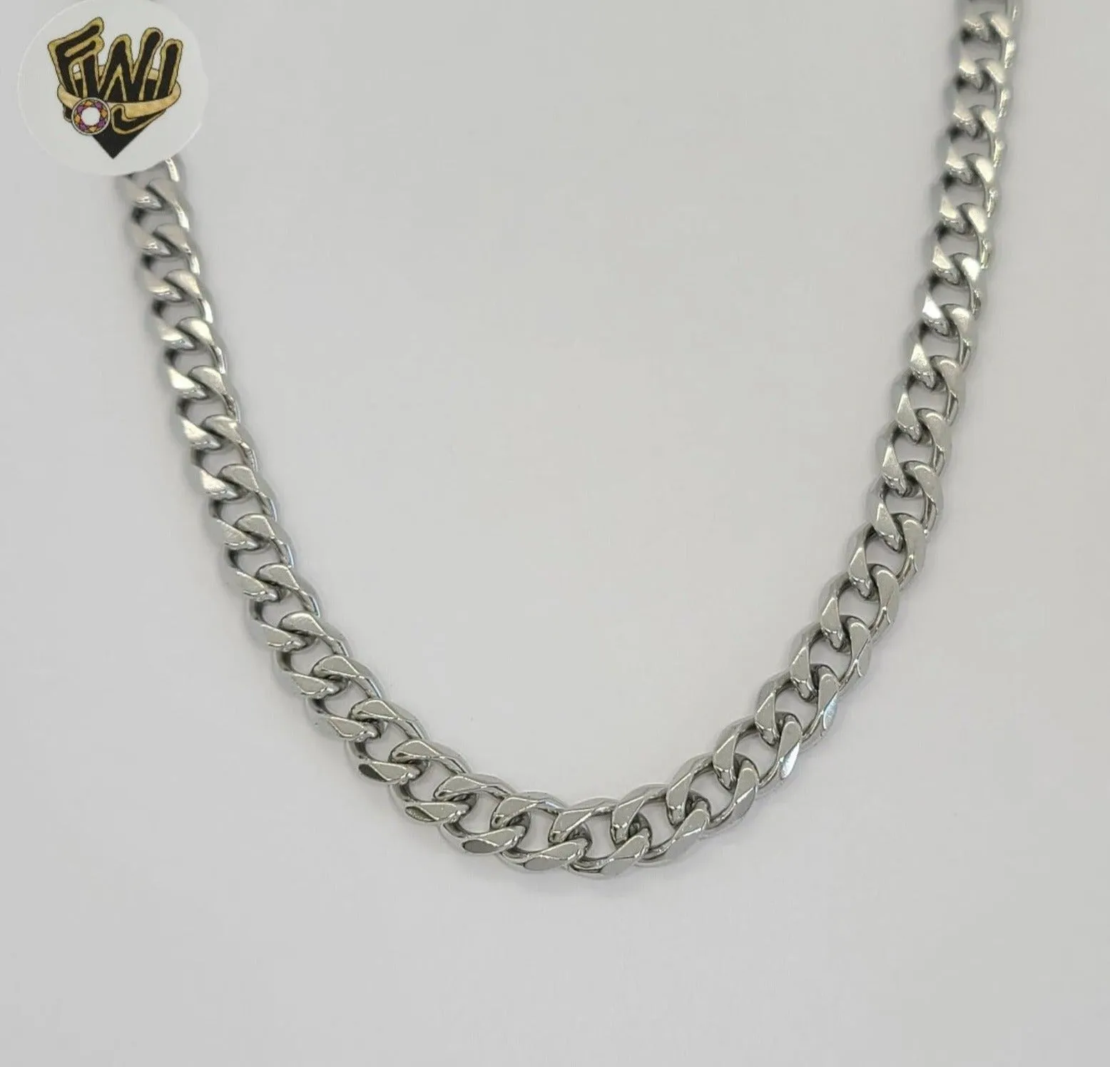 (4-3183-S) Stainless Steel - 6mm Curb Link Chain.