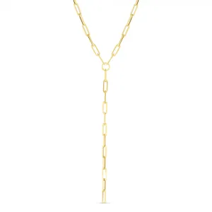 4.2mm PaperClip Y-Lariat Necklace