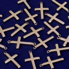 About 13*2.3MM tibetara Brass Bar Cross Pendant or Necklace empty bar Stamping Supplies Jewelry Gift plated kc gold 20pcs