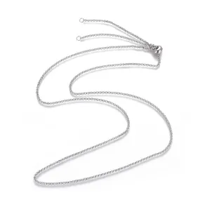 Adjustable Rolo Chain Necklace - Stainless - 29