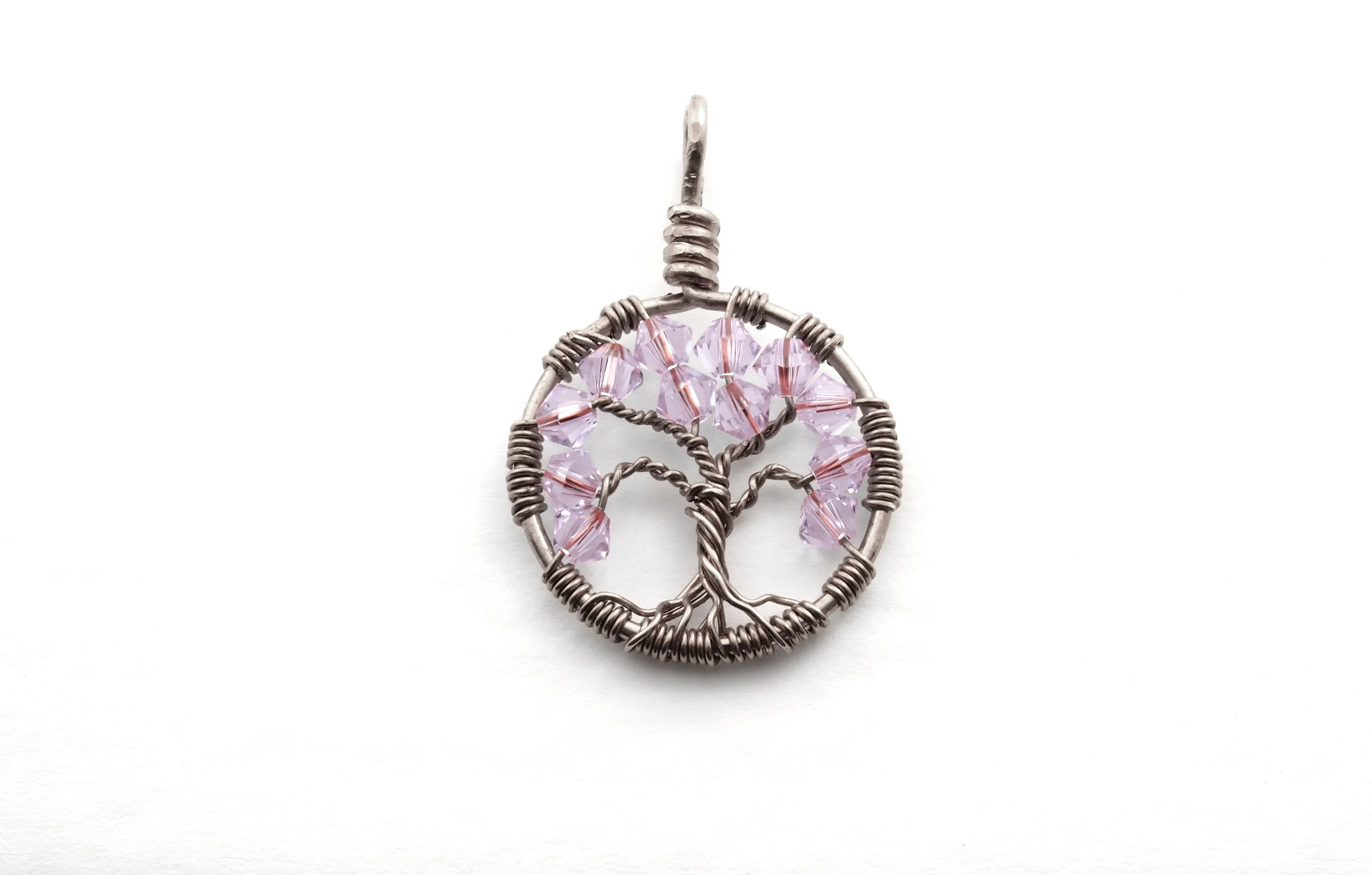 Alexandrite Crystal Tree of Life Pendant ~ June Birthstone