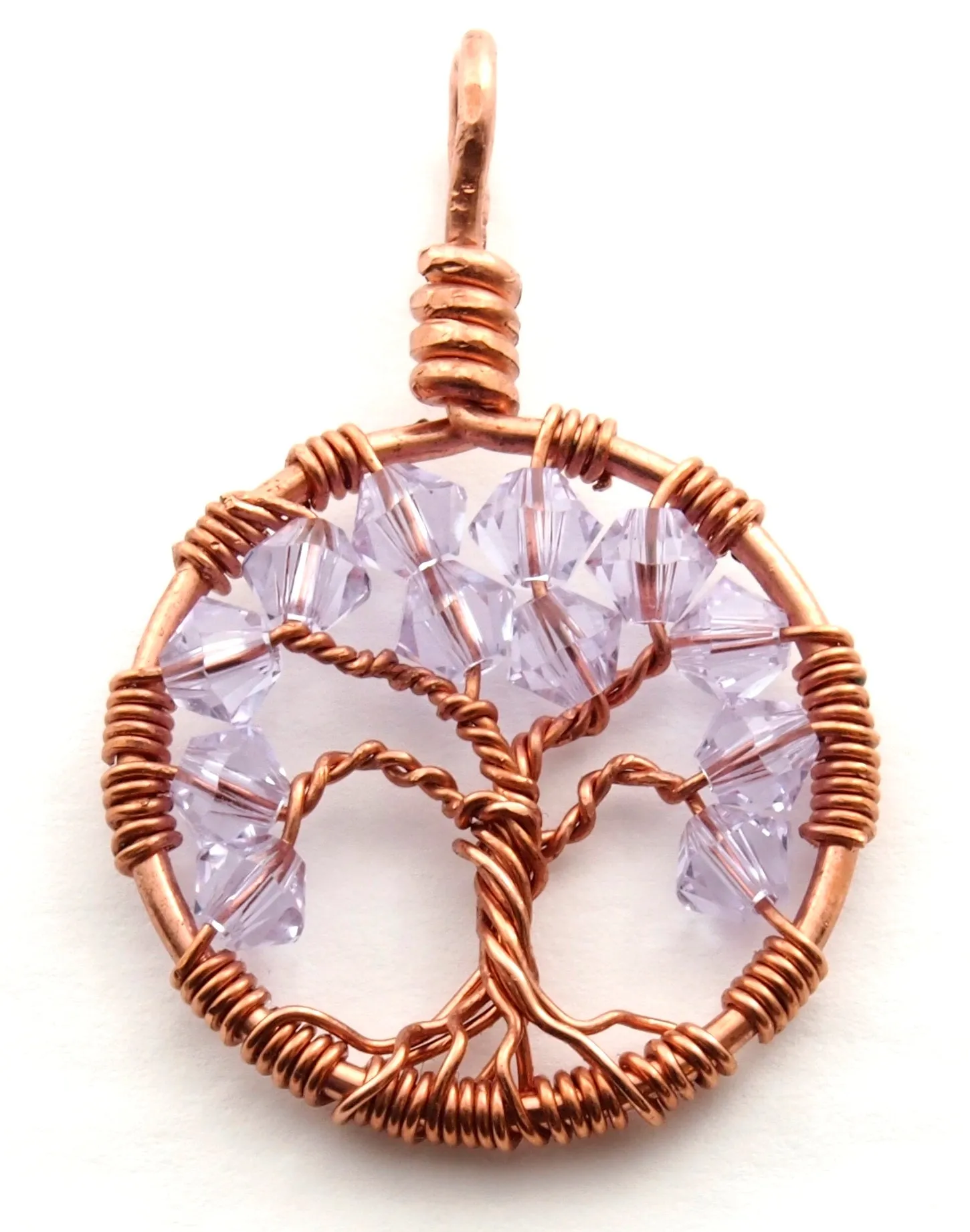 Alexandrite Crystal Tree of Life Pendant ~ June Birthstone