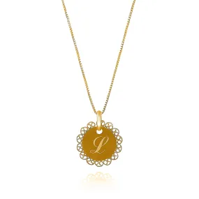 BAILEY CIRCLE GOLD ENGRAVABLE NECKLACE