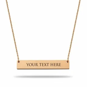 Bar necklace rosé gold