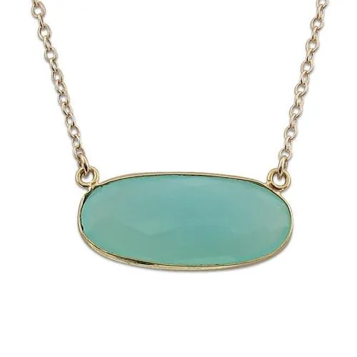 Bezel Gemstone Necklace