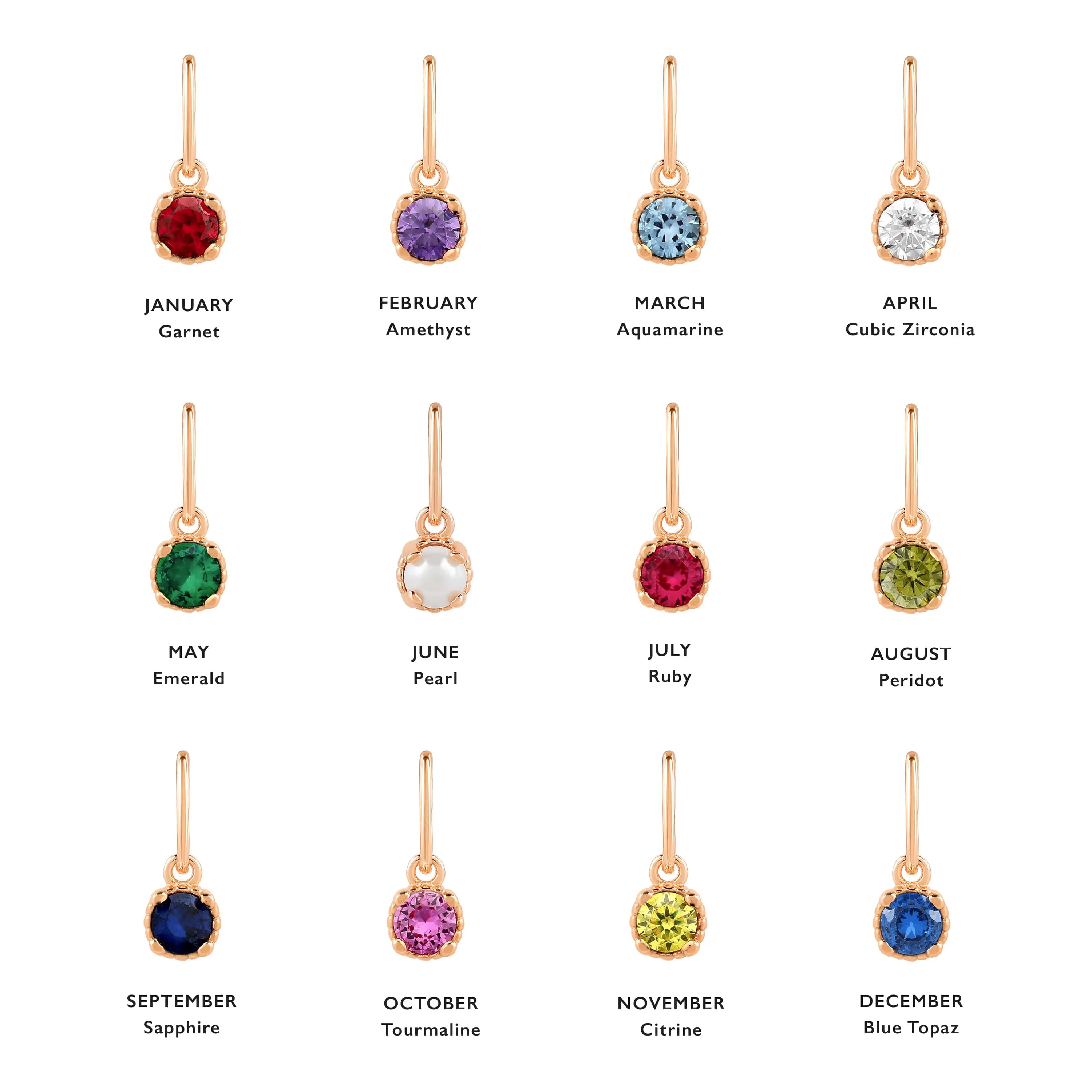 Birthstone Pendant Necklace