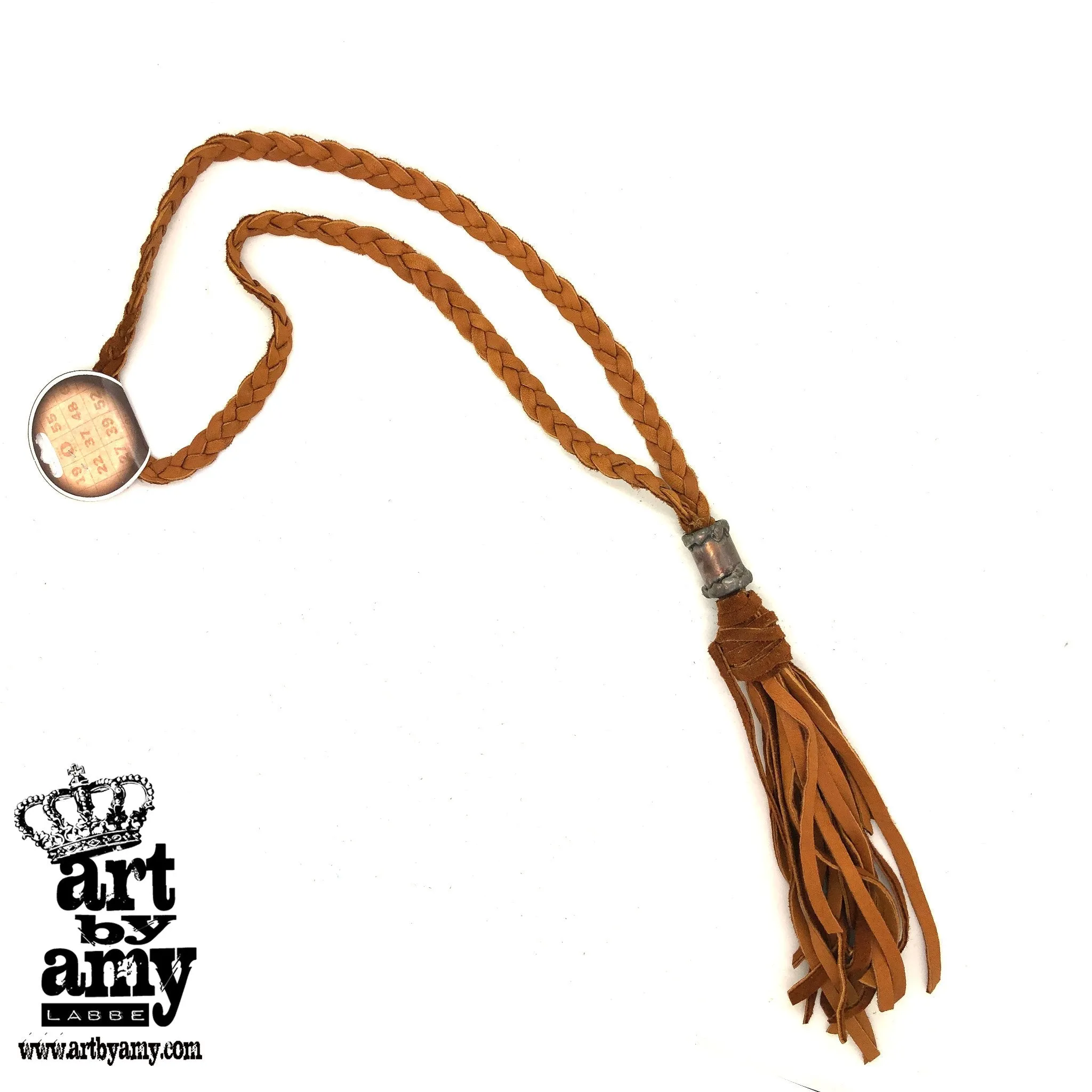 Braided Leather Tassel