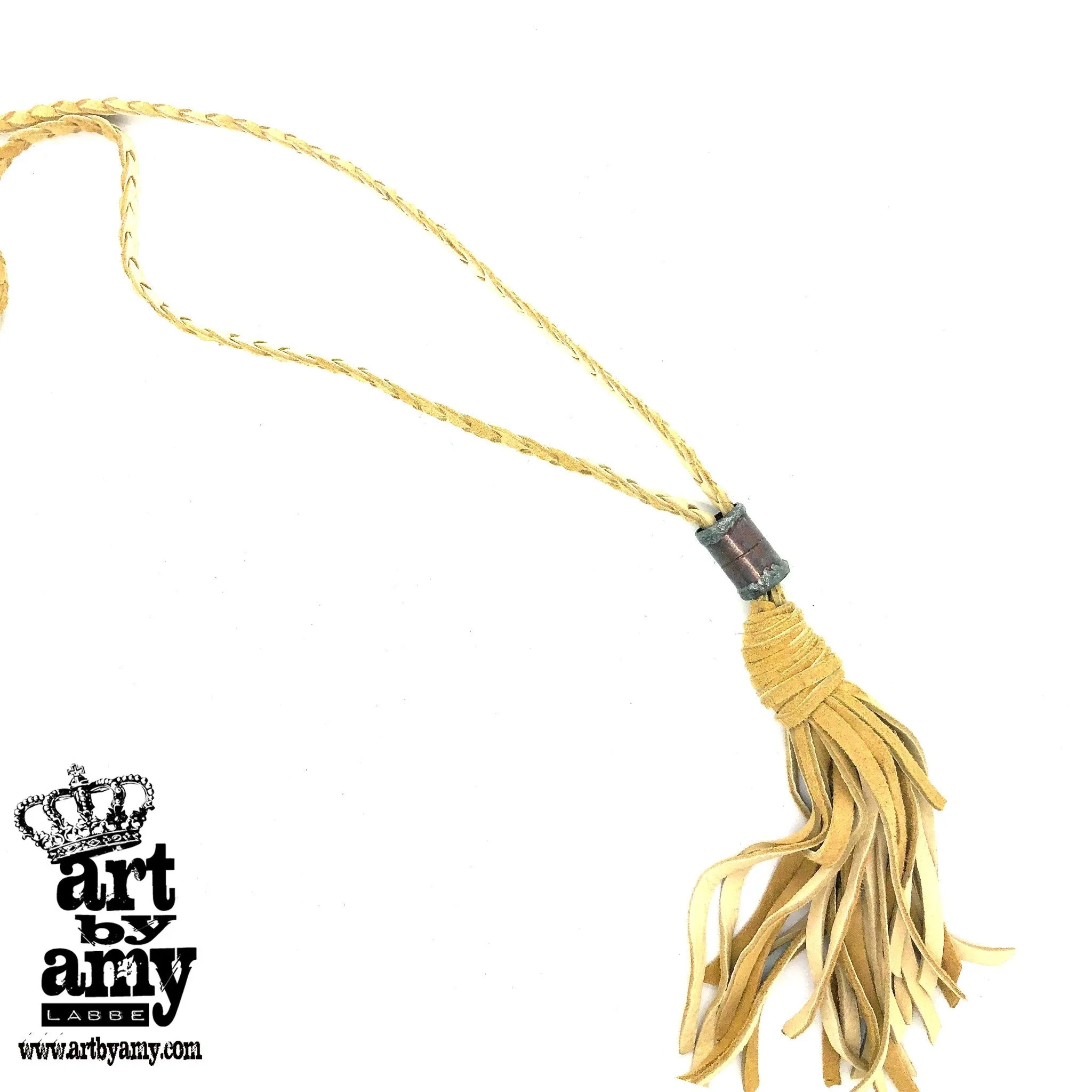 Braided Leather Tassel