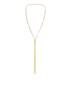 Elegant Bianca Brass Lariat Necklace