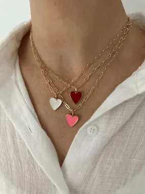 COLORED HEART NECKLACE