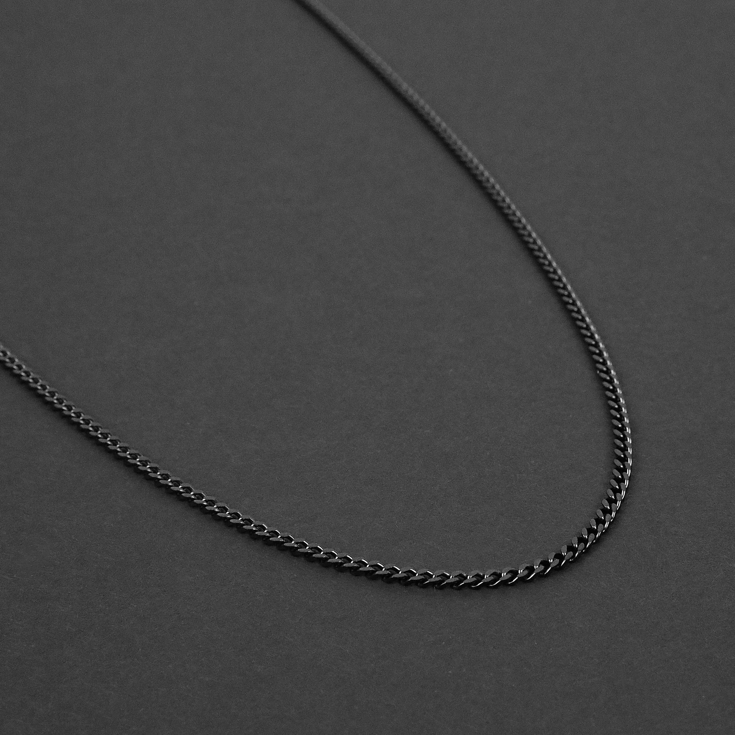 Cuban Chain Necklace - Black 3mm