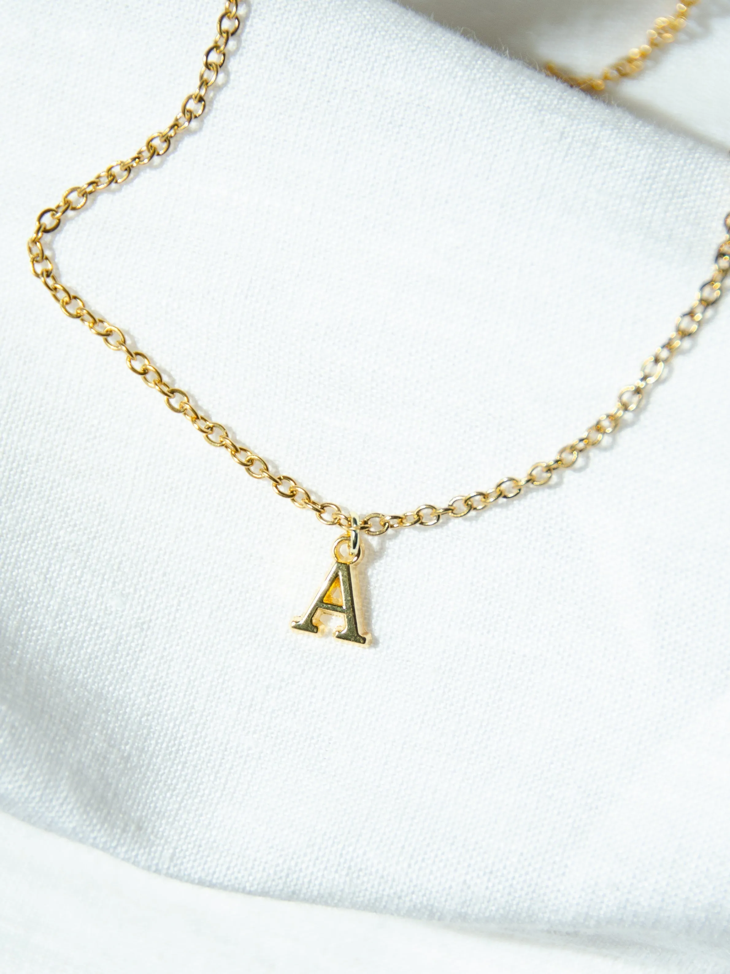 Custom 14K Gold Initial Necklace Argyle Christmas Gift