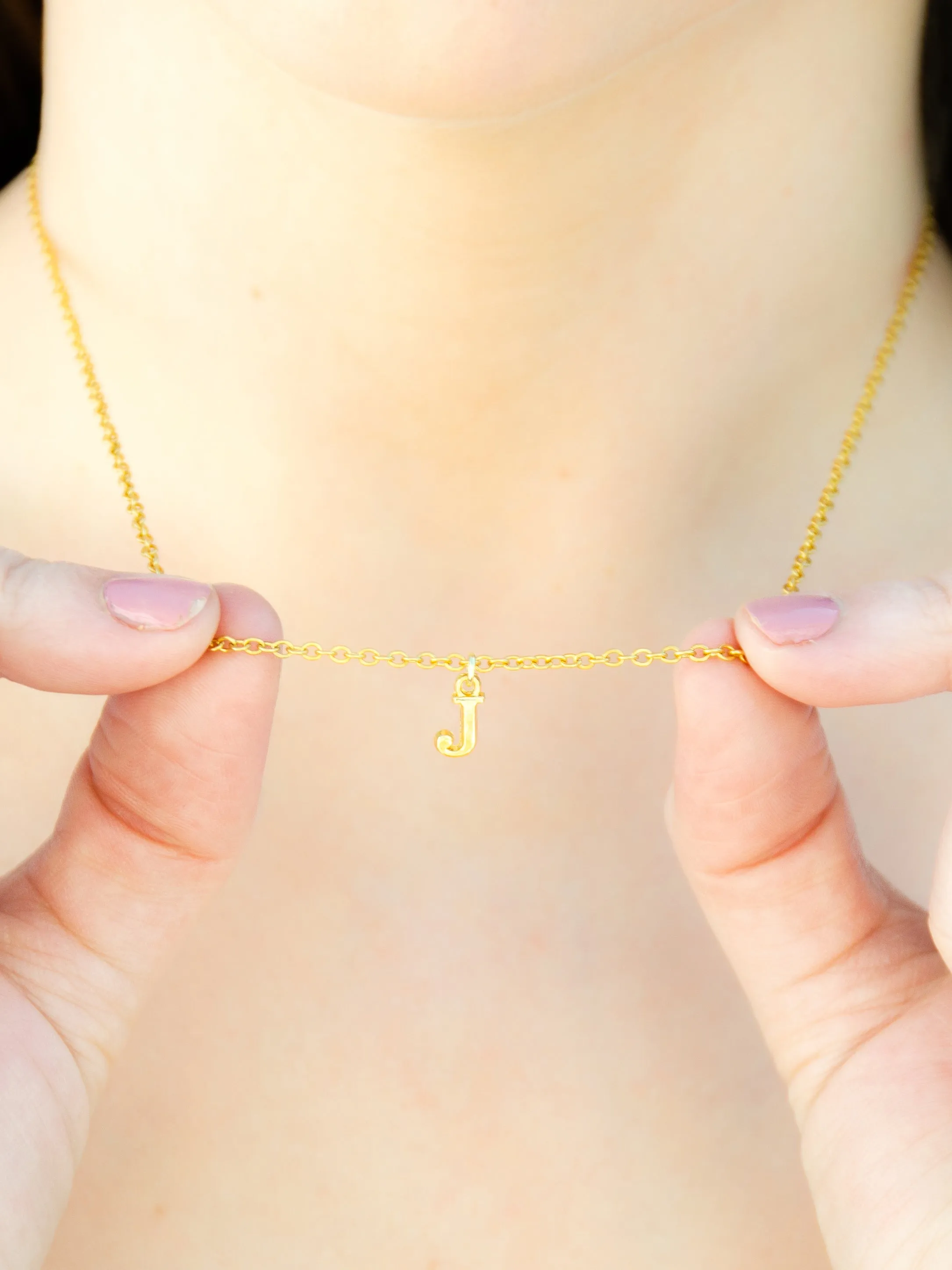 Custom 14K Gold Initial Necklace Argyle Christmas Gift