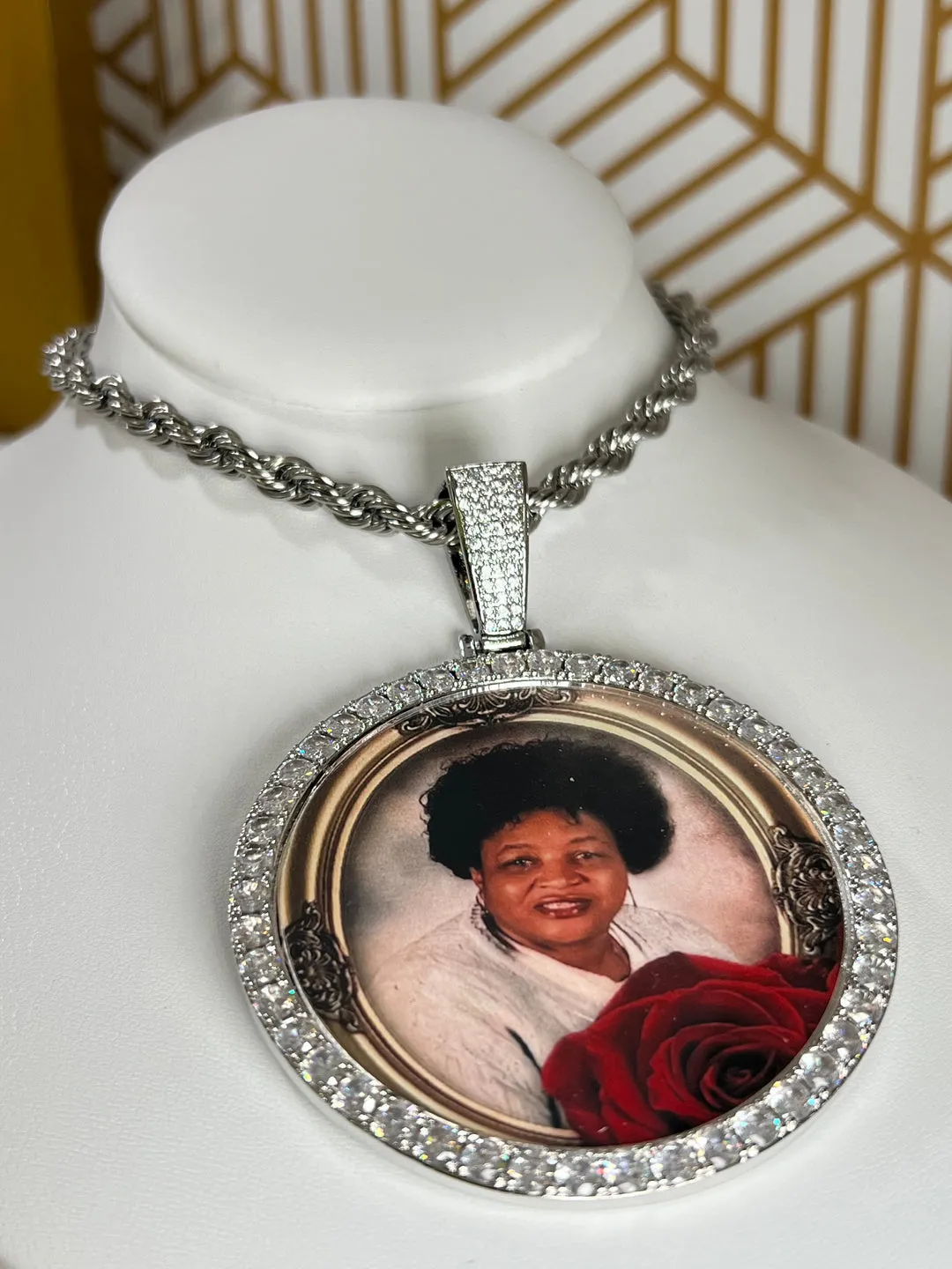 Custom Circle Photo Necklace