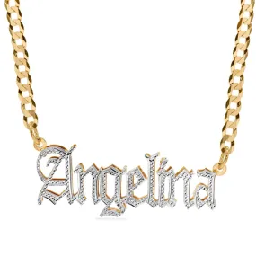 Custom Double Plated Name Necklace Angelina