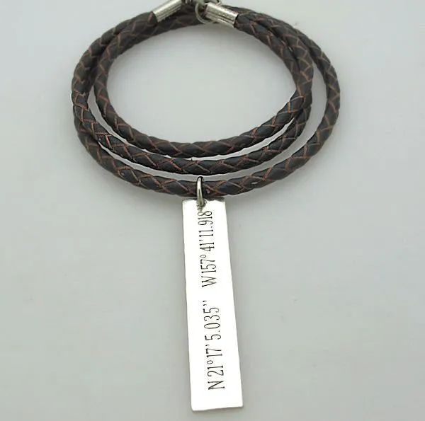 Custom Latitude Longitude GPS Coordinates Necklace