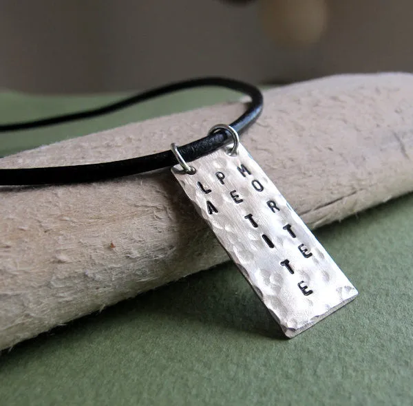 Custom Men's Coordinates Pendant Necklace