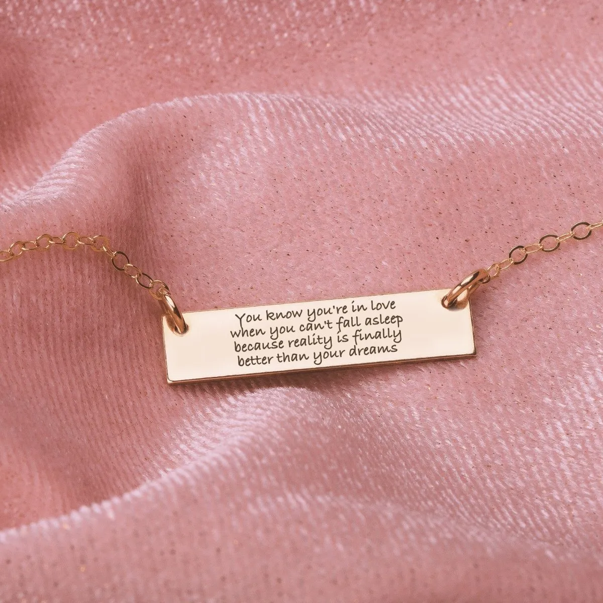 Custom Quote Bar Necklace