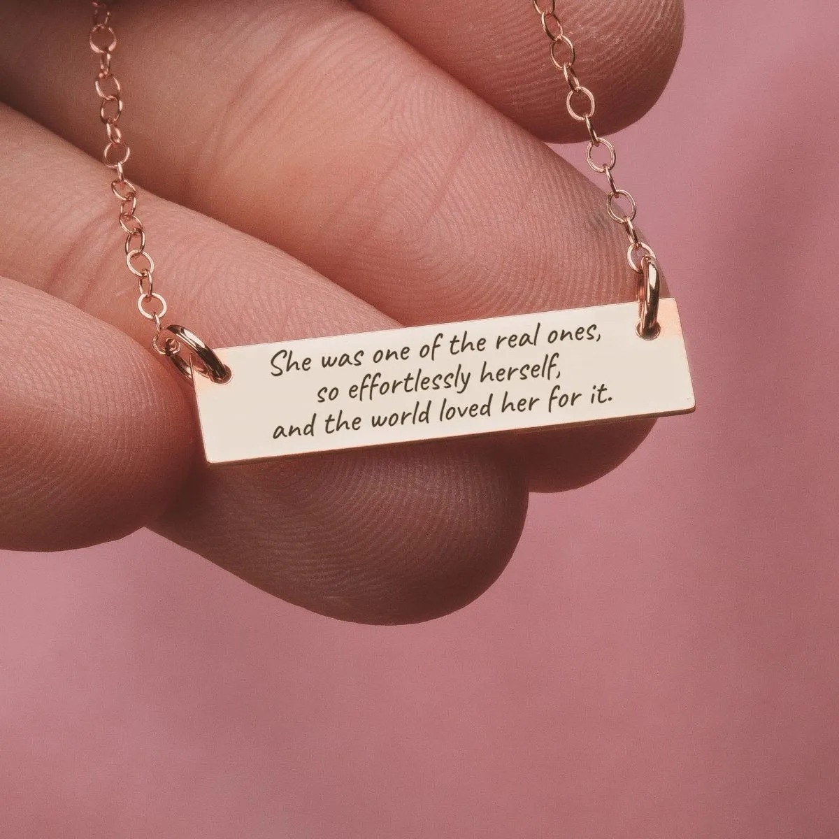 Custom Quote Bar Necklace