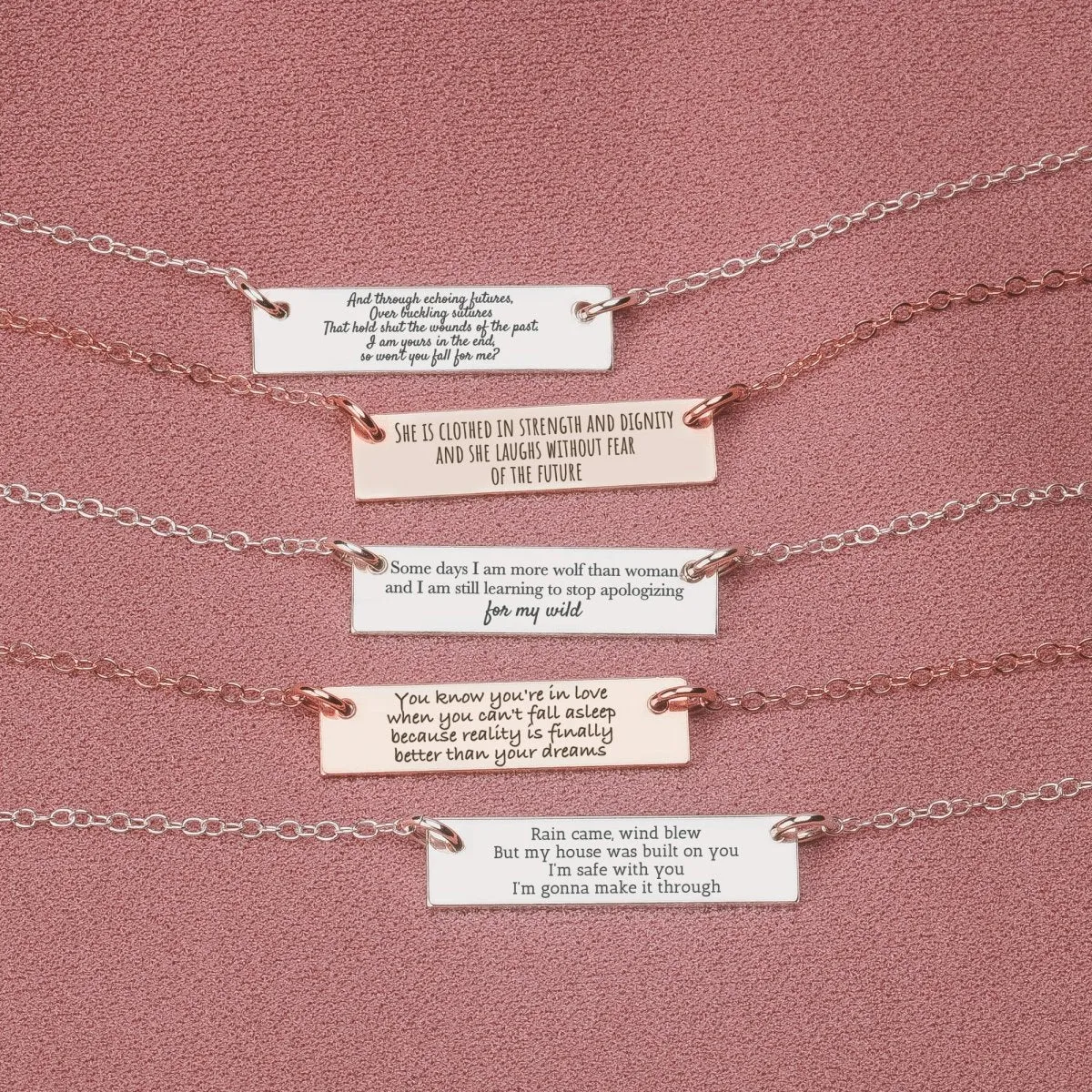 Custom Quote Bar Necklace