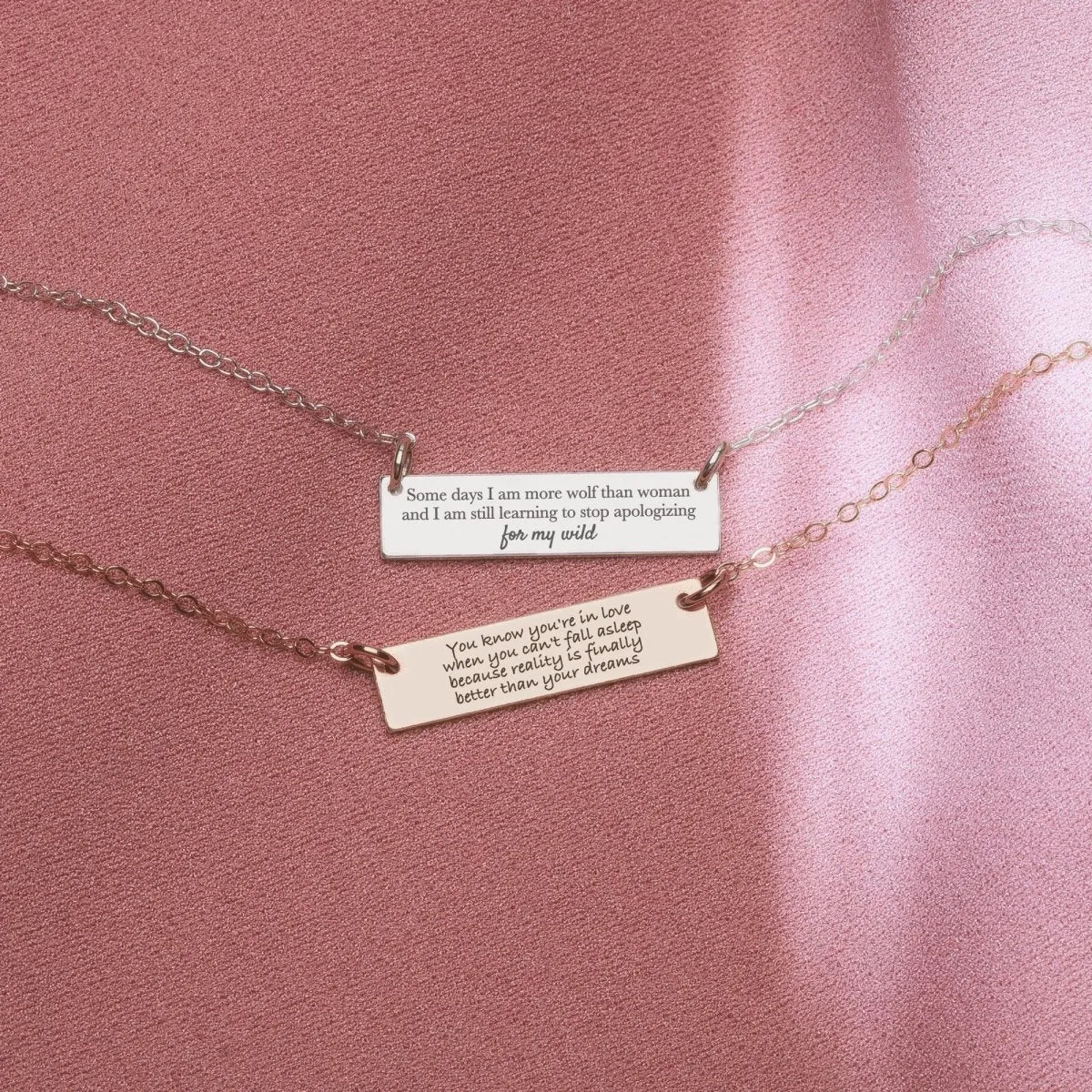 Custom Quote Bar Necklace