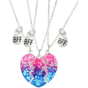 Cute Half Broken Heart Children Friendship Pendant BFF Necklaces