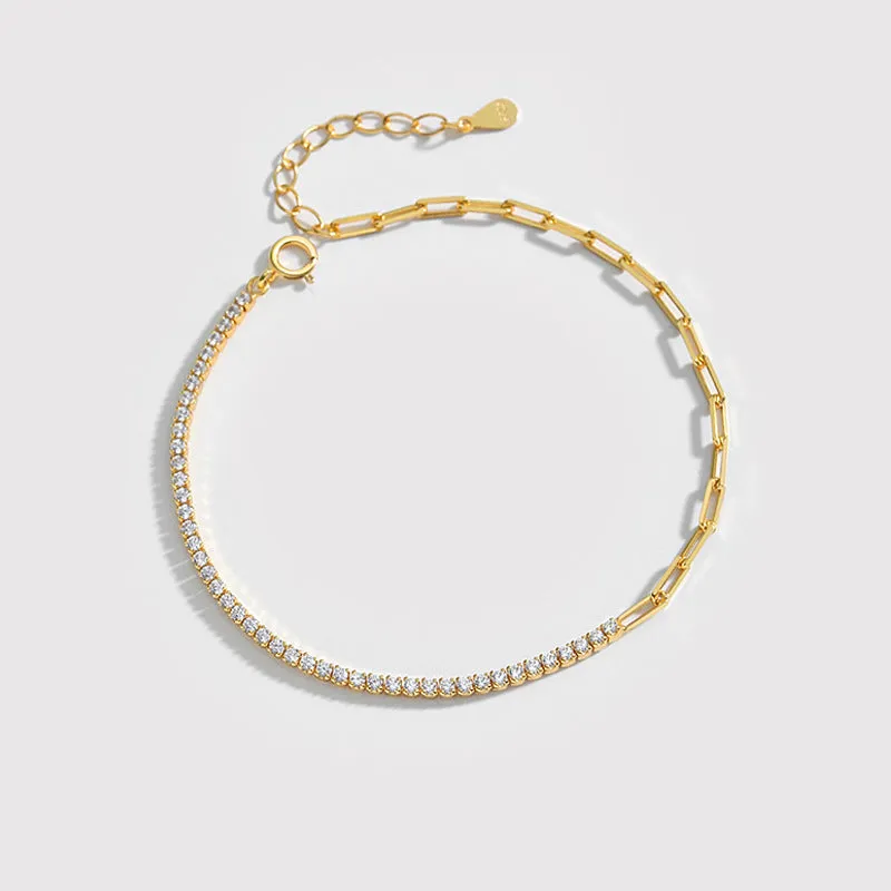 Dainty CZ chain Bracelet