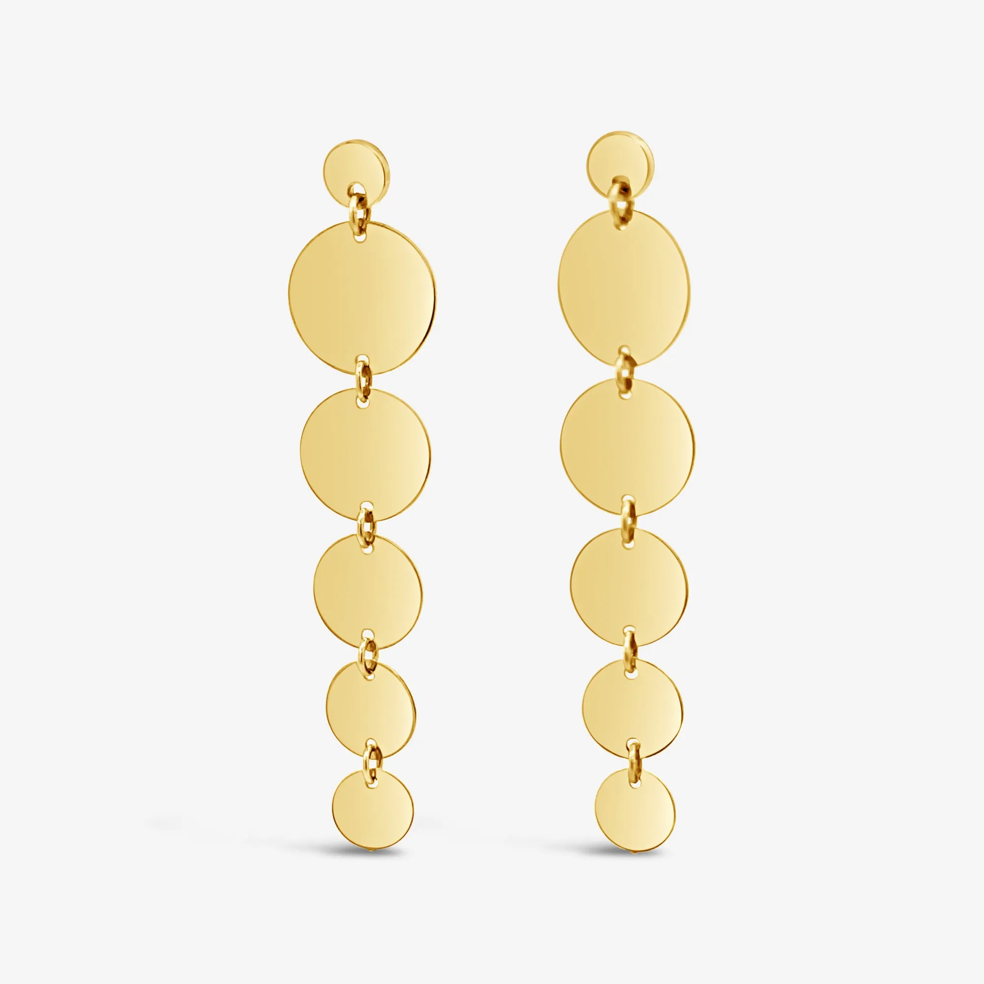 Dangle Disc Earrings