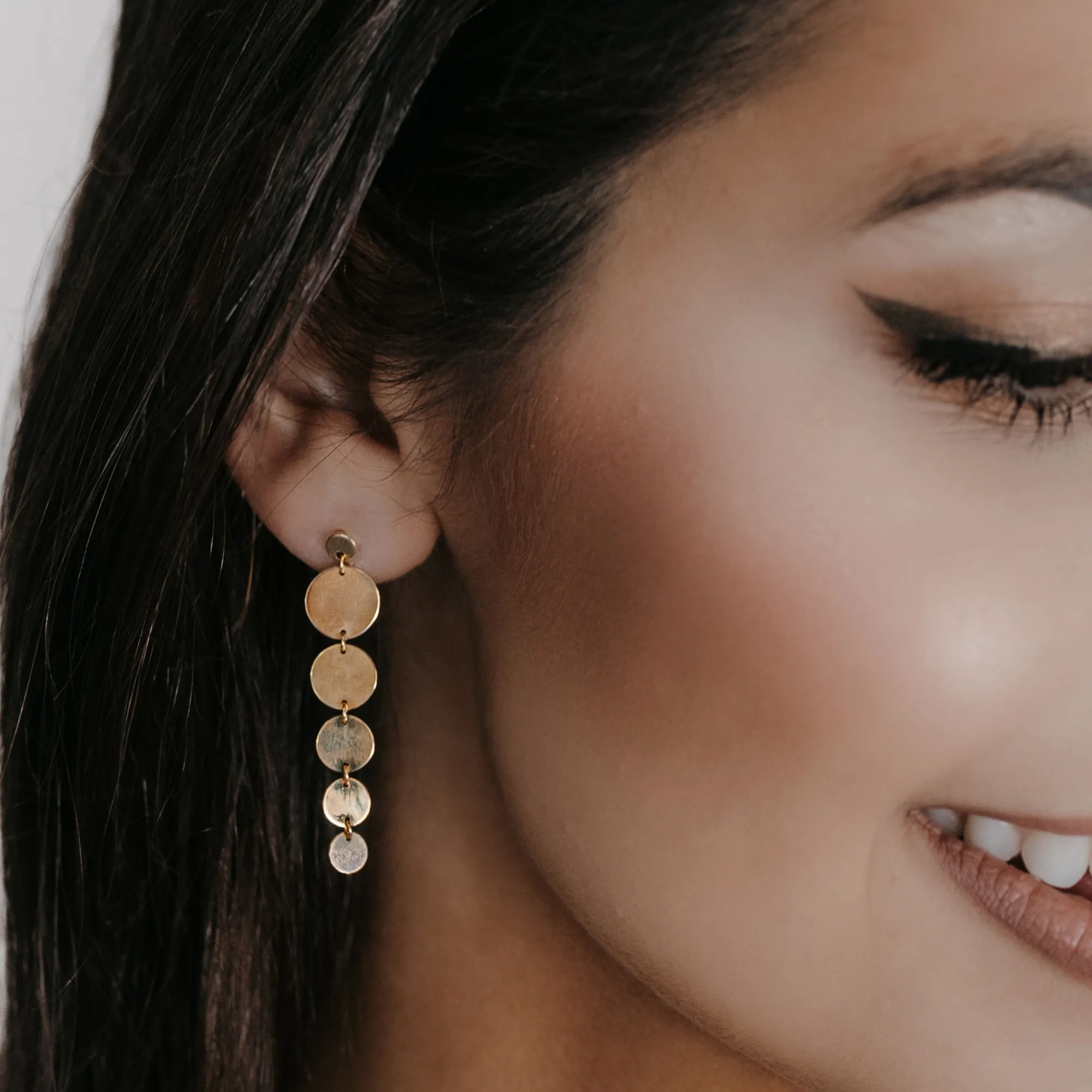 Dangle Disc Earrings