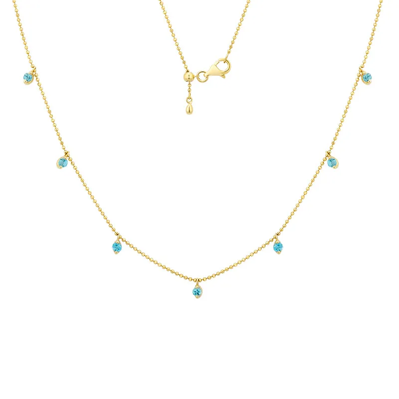 Dangling Gemstone Necklace