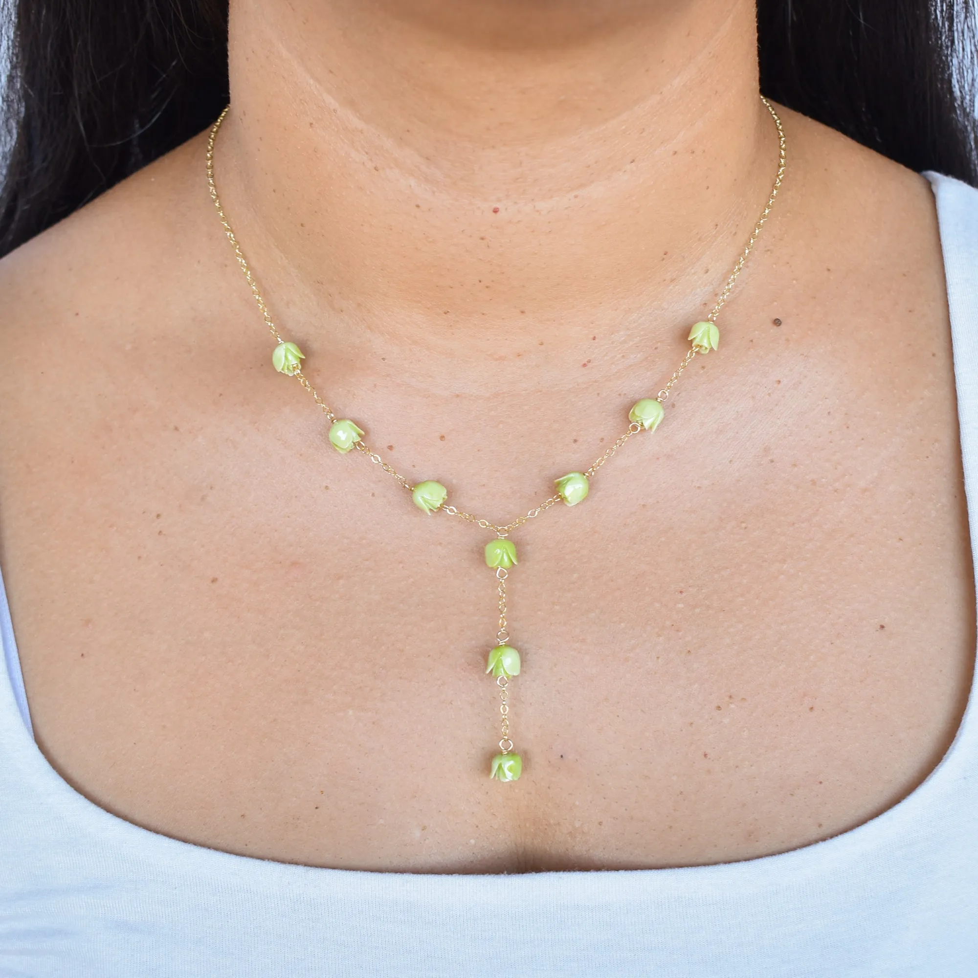 Dangling Pakalana Y Shape Lariat Necklace