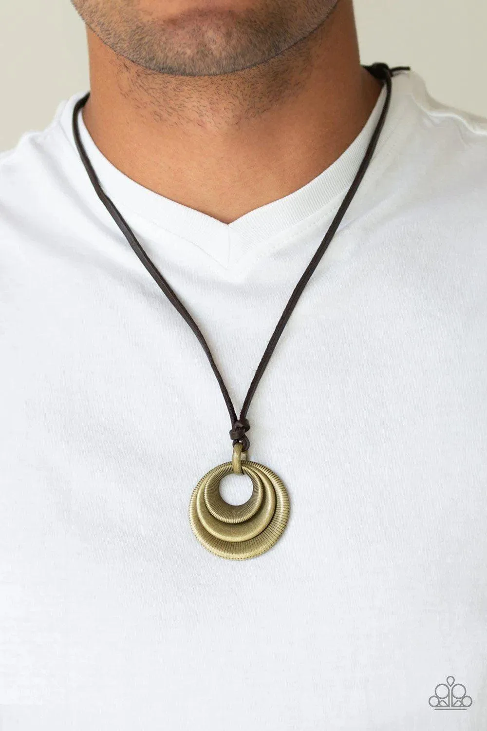 Desert Spiral Brass Urban Necklace - Paparazzi Accessories