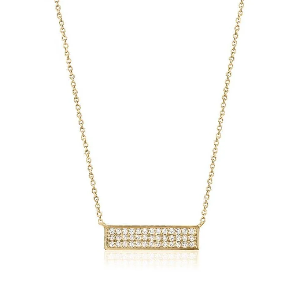 Diamond Bar Necklace (0.32Ctw)