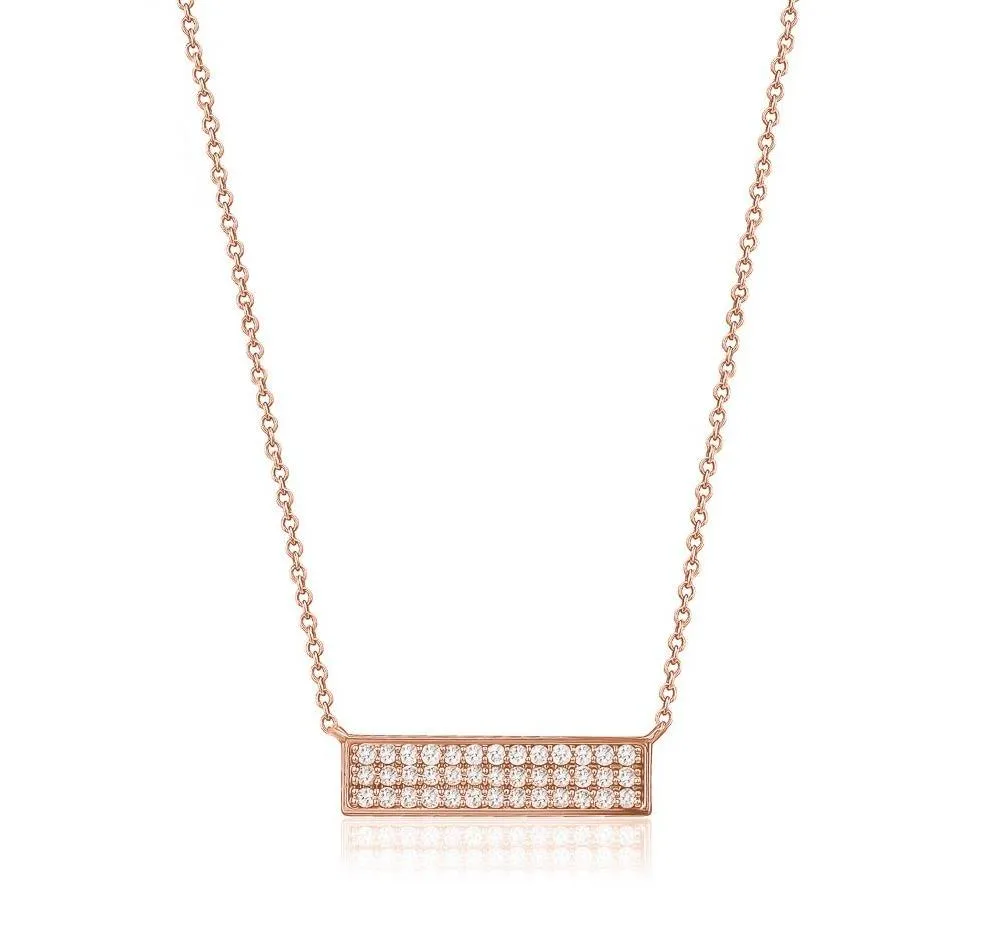 Diamond Bar Necklace (0.32Ctw)