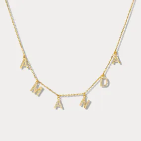 Diamond Custom Letter Necklace