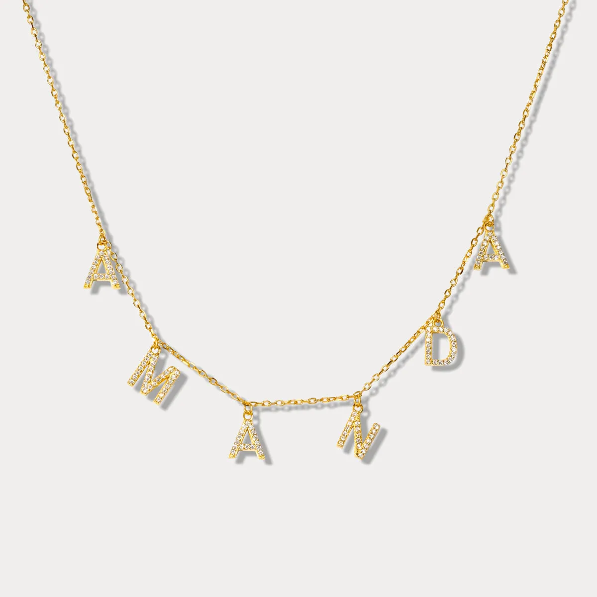 Diamond Custom Letter Necklace