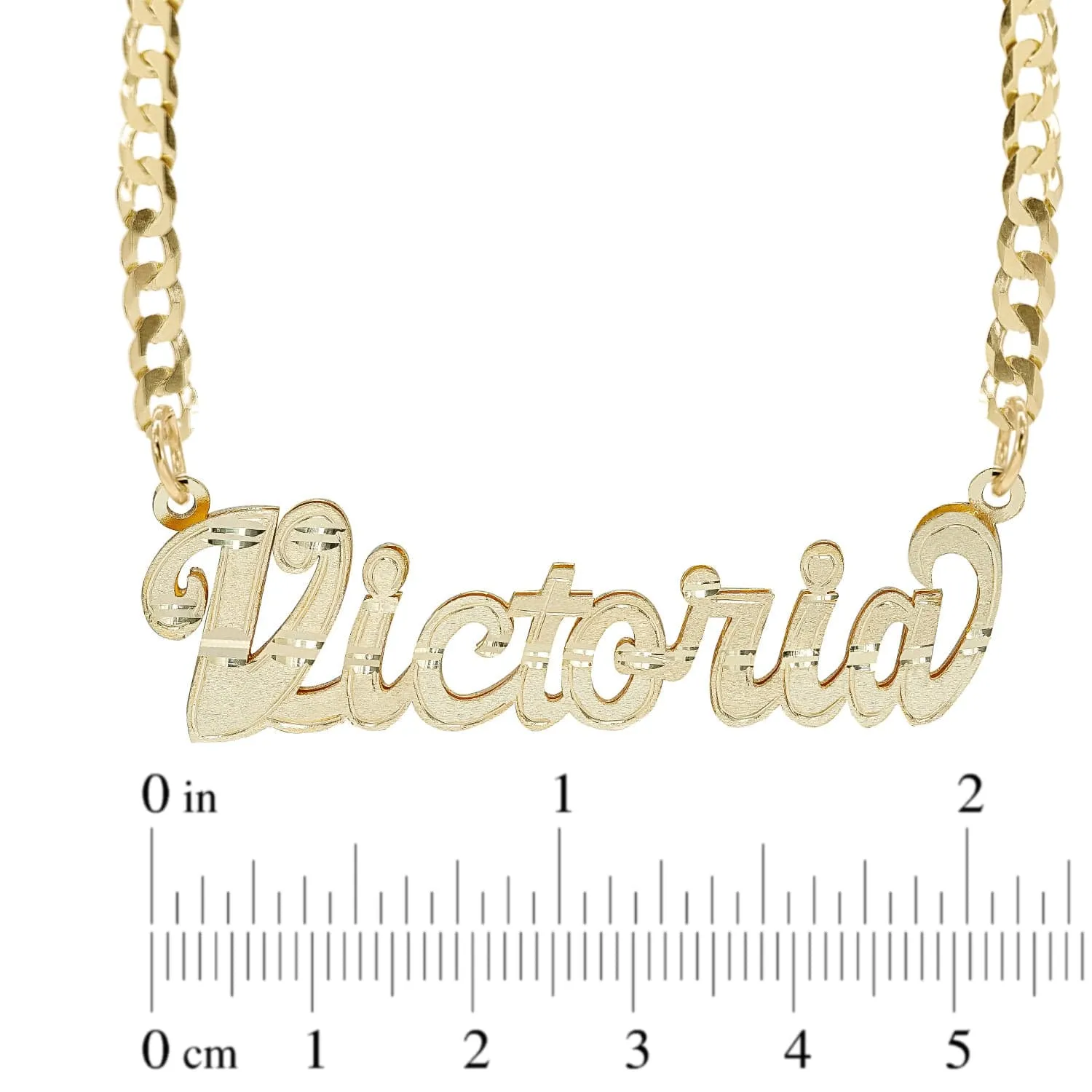 Double-plated Script Name Necklace