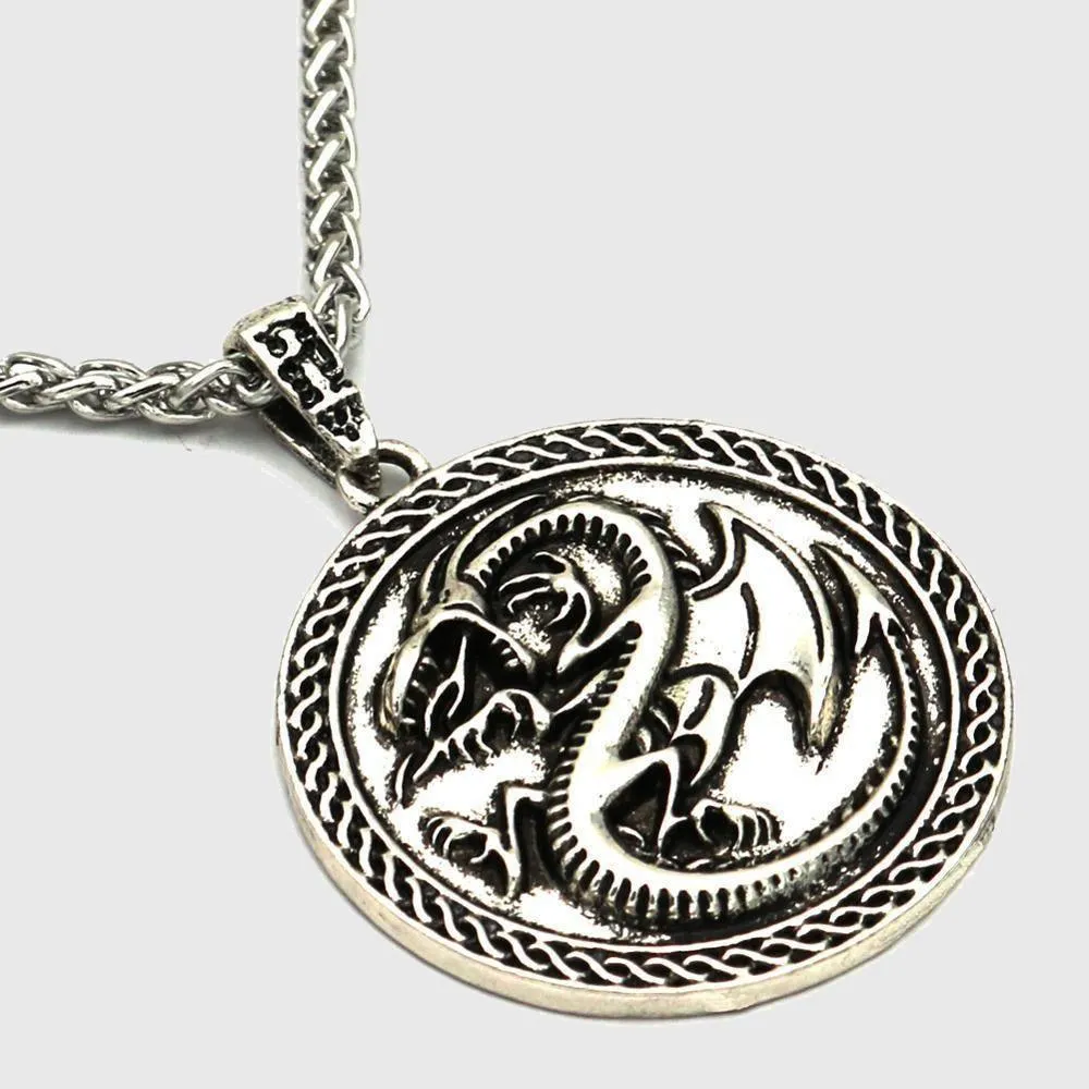 Draconic Wyrm Medallion Necklace