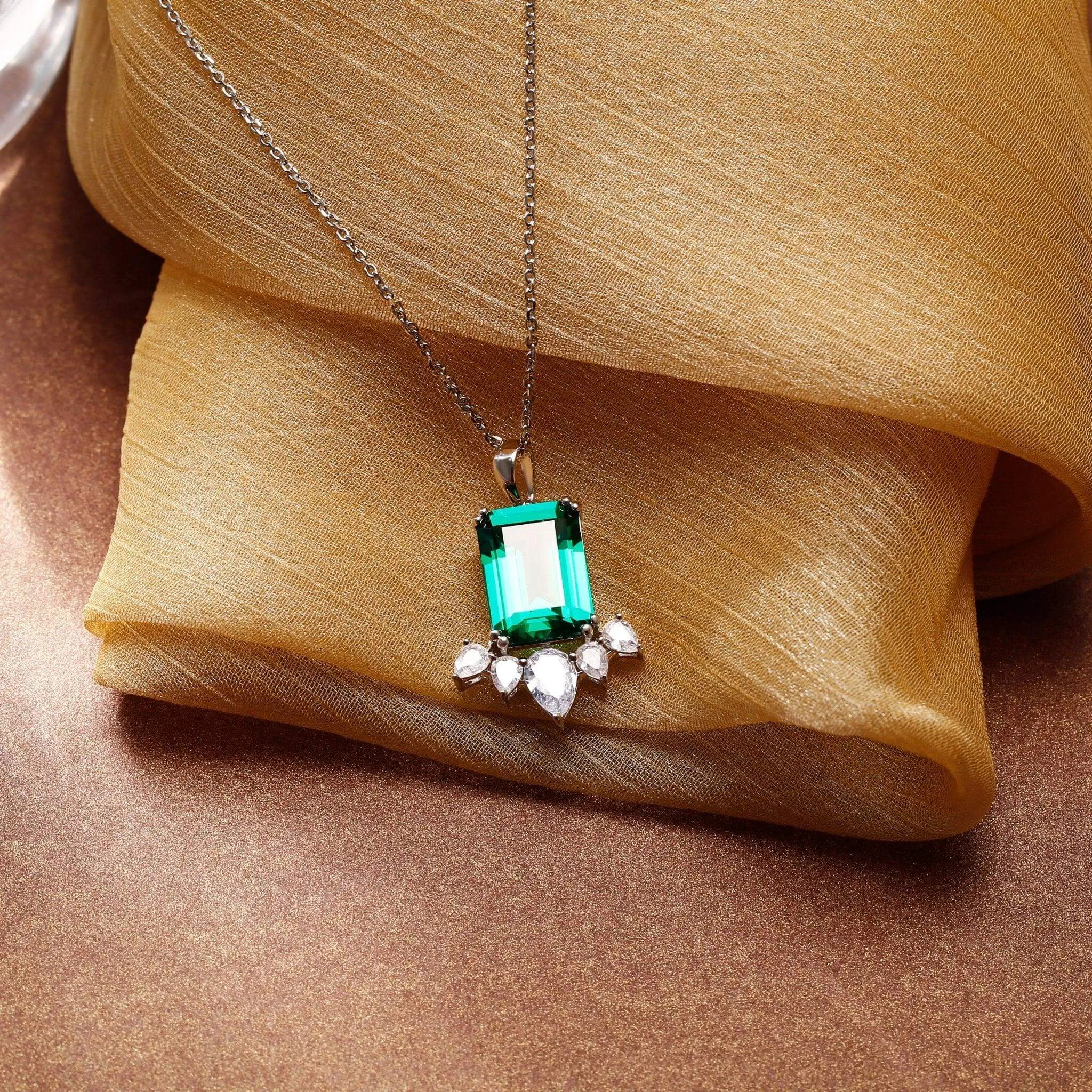 Emerald Pendant The Earth Jewelry Set collection Designed by Tanin