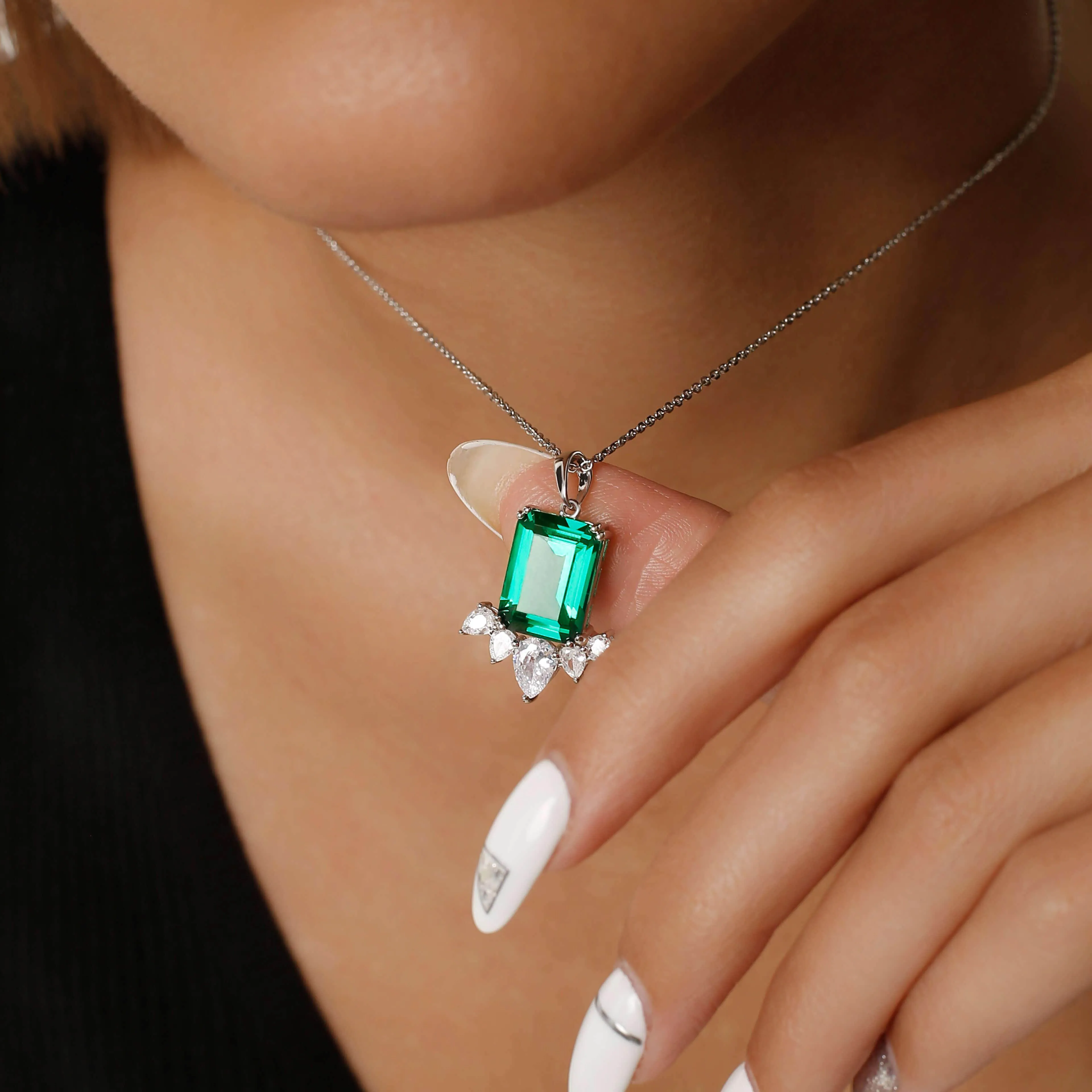 Emerald Pendant The Earth Jewelry Set collection Designed by Tanin