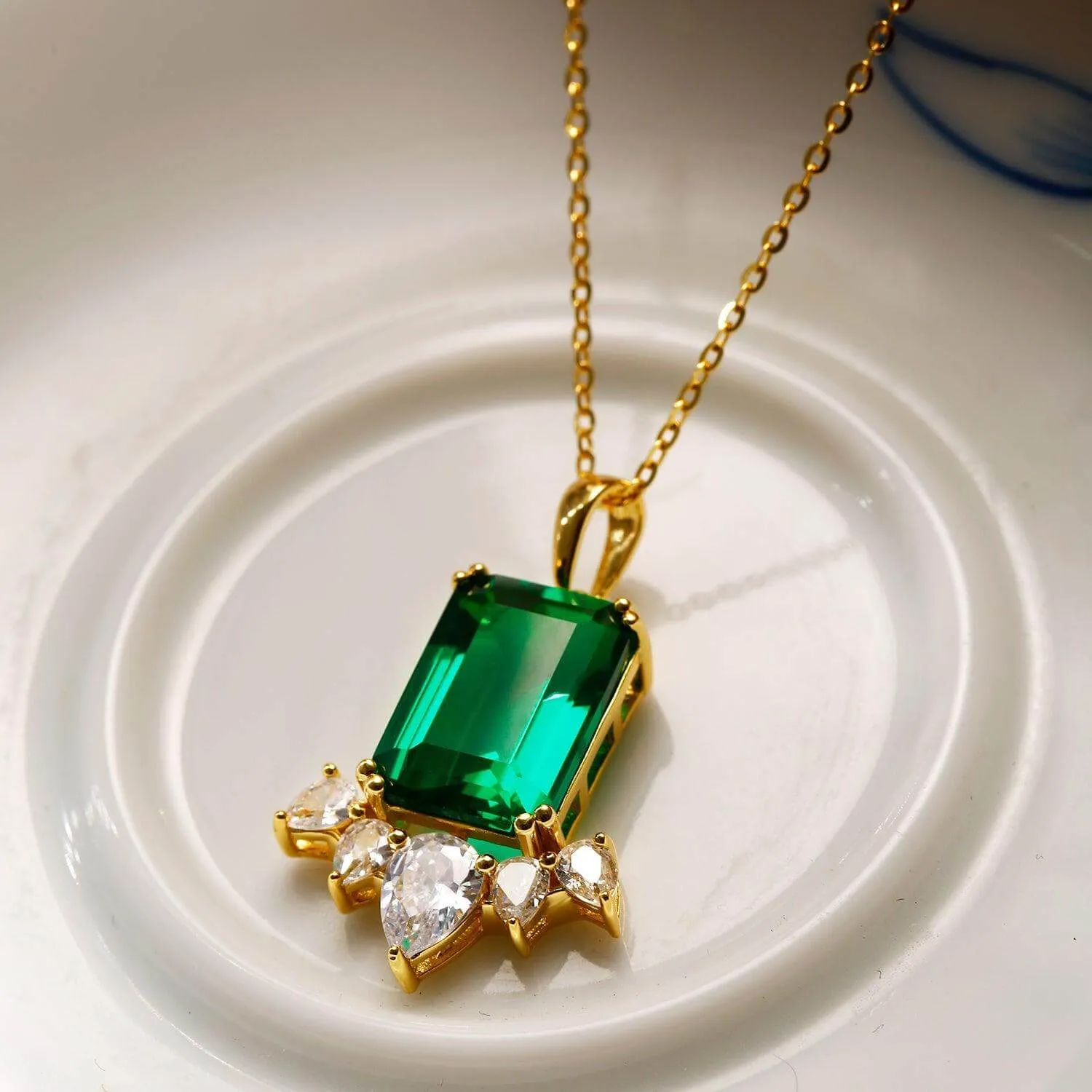 Emerald Pendant The Earth Jewelry Set collection Designed by Tanin