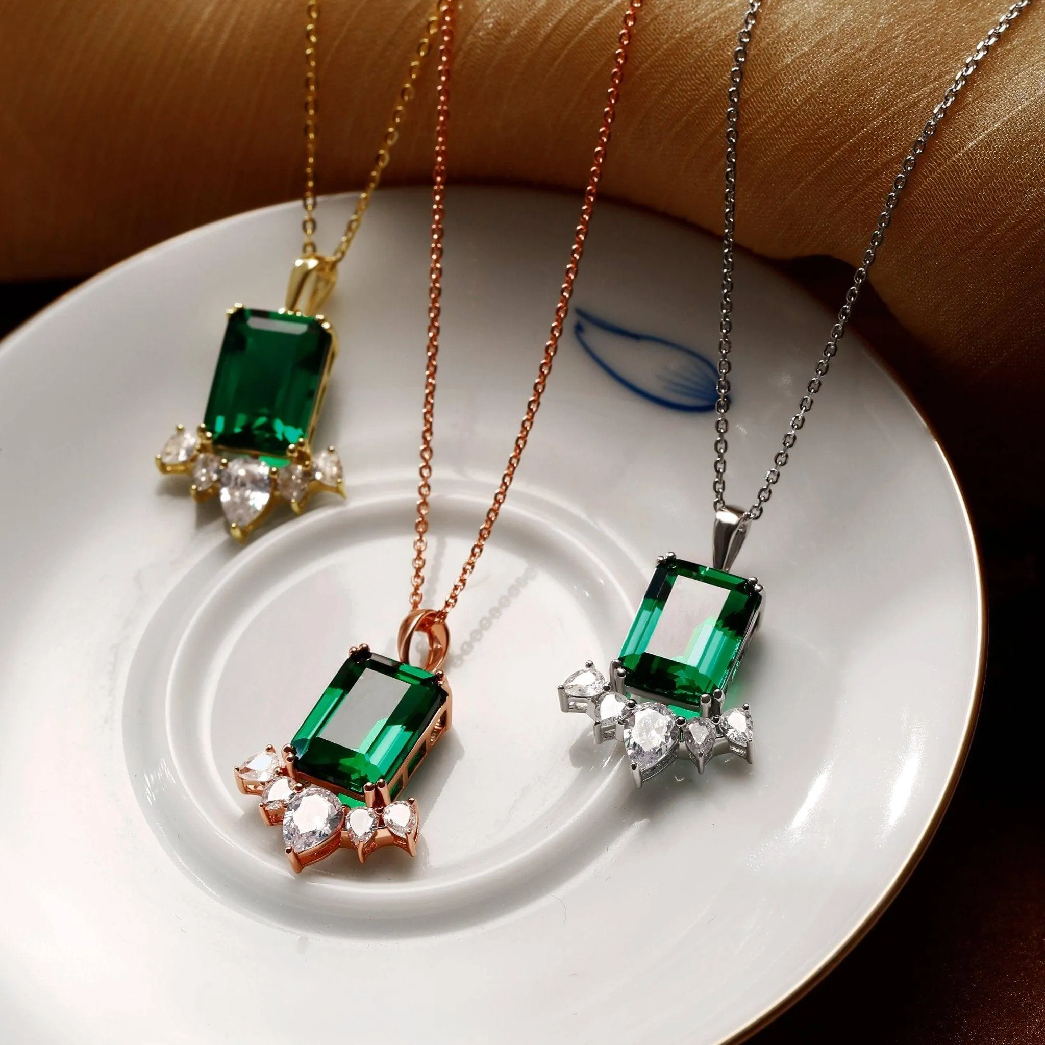 Emerald Pendant The Earth Jewelry Set collection Designed by Tanin