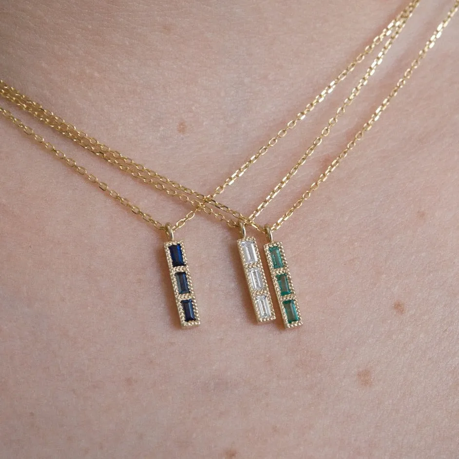 Emerald Tile Necklace