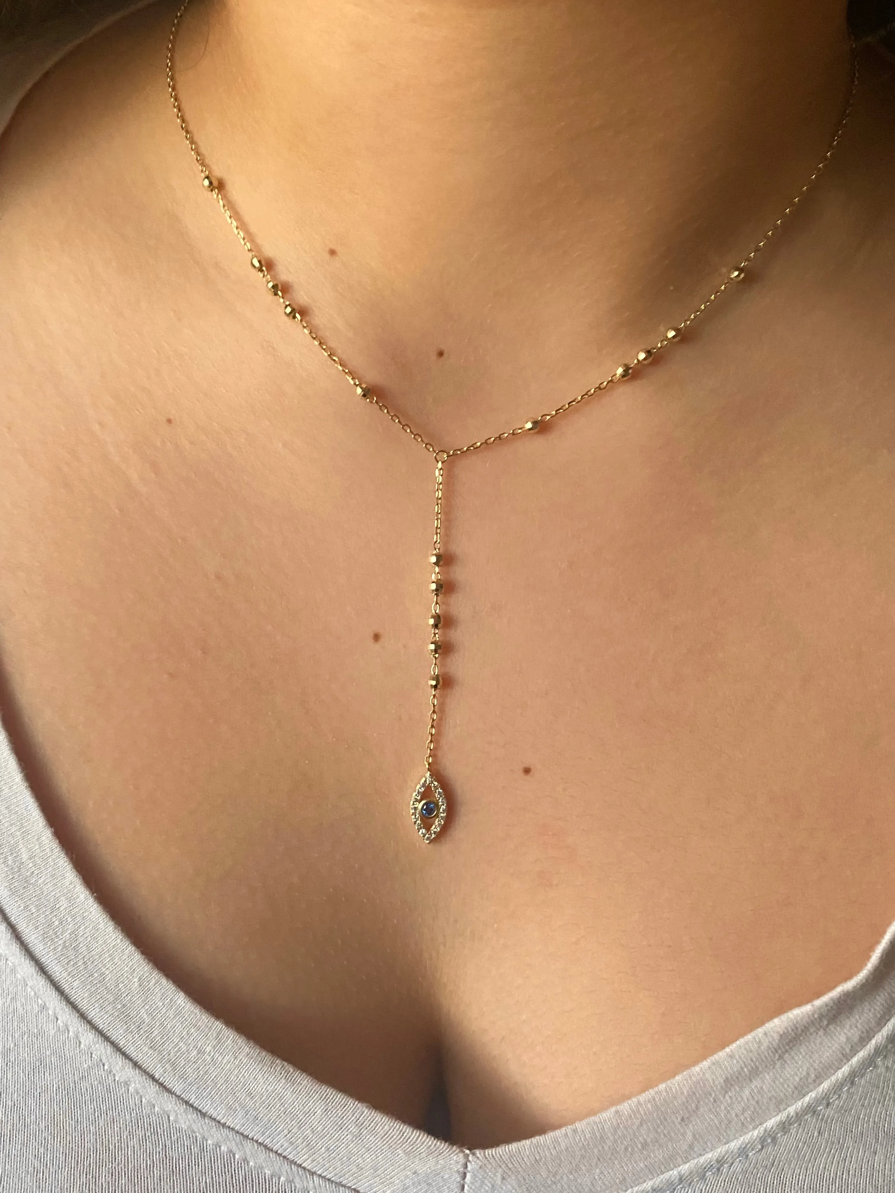 Evil Eye Lariat Necklace